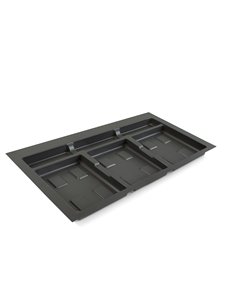Emuca Base for containers for kitchen drawers, 800mm unit, Anthracite grey