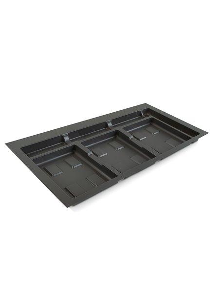 Emuca Base for containers for kitchen drawers, 900mm unit, Anthracite grey