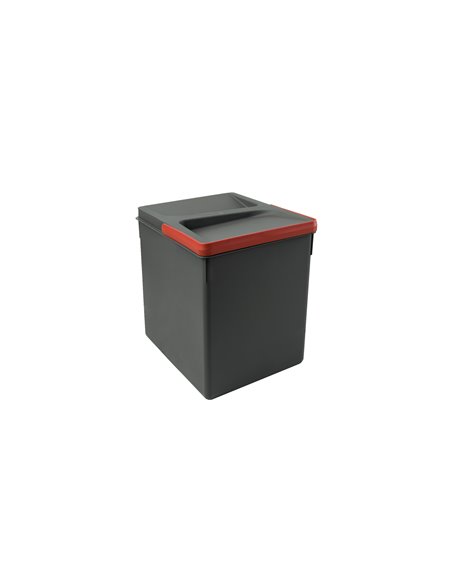 Emuca Containers for kitchen drawers, height 266 mm, 1x15L, Anthracite grey