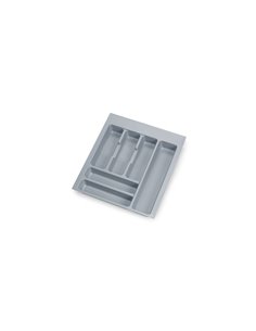 Porta Talheres Emuca Optima para Gaveta Universal, Módulo 450mm, Plástico, Cinza EMUCA - 1