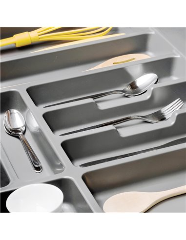Emuca Cestello girevole per mobile da cucina, 270º, modulo 800 mm, Plastica e alluminio, Grigio