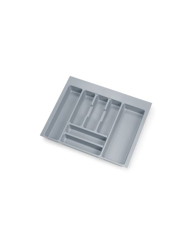 Porta Talheres Emuca Optima para Gaveta Universal, Módulo 600mm, Plástico, Cinza EMUCA - 1
