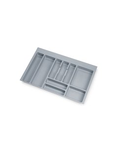 Porta Talheres Emuca Optima para Gaveta Universal, Módulo 800mm, Plástico, Cinza EMUCA - 1