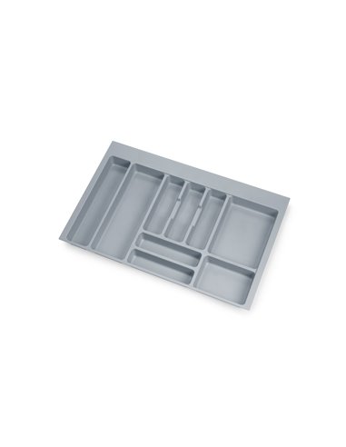 Porta Talheres Emuca Optima para Gaveta Universal, Módulo 800mm, Plástico, Cinza EMUCA - 1