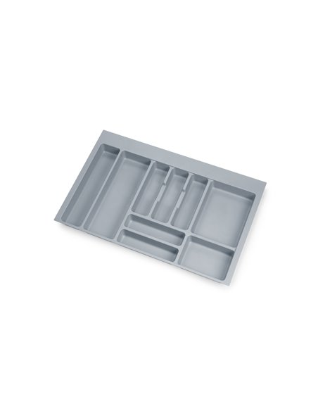 Portaposate Emuca per cassetto cucina, modulo 800 mm, Plastica, Grigio