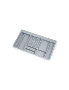 Emuca Cubertero Optima para cajón Universal, módulo 900mm, Plástico, Gris