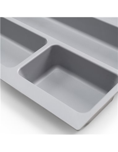 Emuca Portaposate Optima Universal, 1.000, Plastica grigia, Tecnoplastica, 1 u.