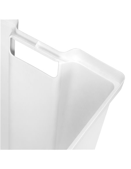 Emuca Cesto de lavandería con sistema de puerta abatible Laundry, módulo 450mm, Plástico y Acero, Blanco