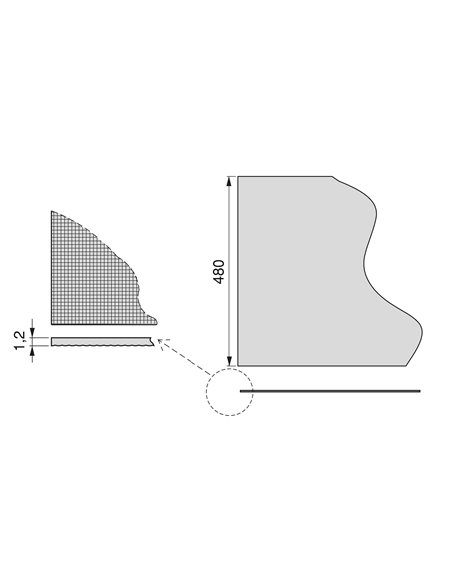 Emuca Non-slip mat for drawers, Textile effect, Grey plastic, Plastic