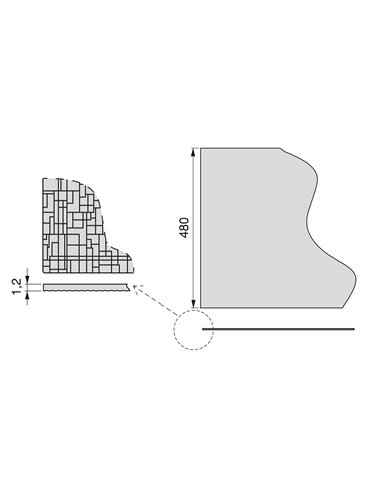 Emuca Esterilla antideslizante para cajones, Efecto Net, Longitud 2000x48cm, Plástico, Blanco