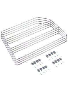 Emuca Desk cable grommet, square, 85 x 85 mm, for embedding, Plastic, White, 5 pcs.