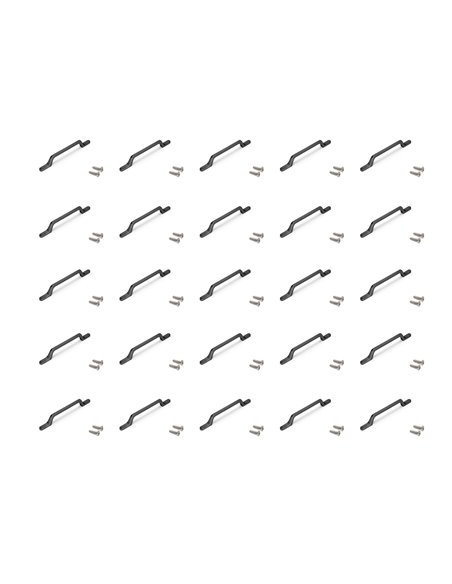 Emuca Furniture handles, 160 mm center distance, Aluminum, Dark gray, 25 pcs.