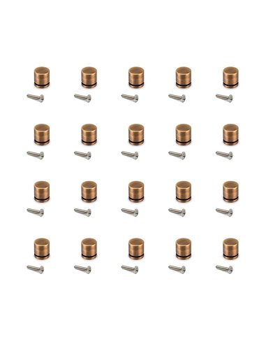 Emuca Furniture knob, Zamak, Old gold, 20 units.