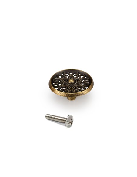 Pomello per mobile Emuca, Zamak, Bronzo, 25 unità.