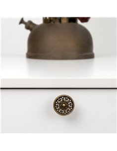Emuca Lote de 25 pomos para mueble Tangier, diámetro 35mm, Zamak, Bronce 2