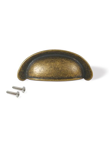 Emuca Furniture handle, 64 mm interaxis, Zamak, Bronze, 20 pcs.