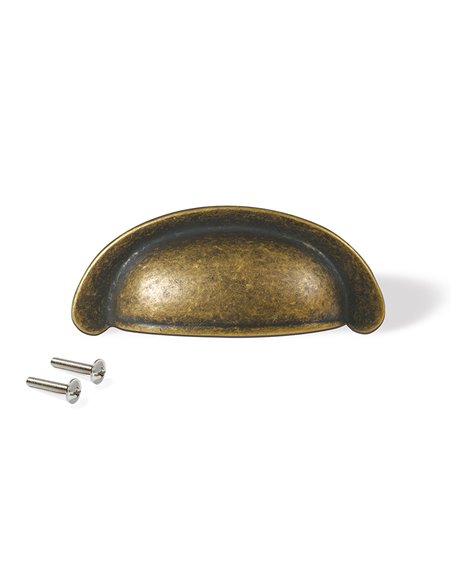 Emuca Maniglie per mobile, interasse 64 mm, Zama, Bronzo, 20 u.
