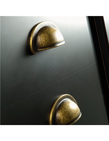 Emuca Furniture handle, 64 mm interaxis, Zamak, Bronze, 20 pcs.