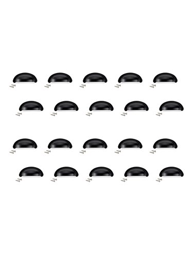 Emuca Furniture handle, 64 mm interaxis, Zamak, Black, 20 pcs.