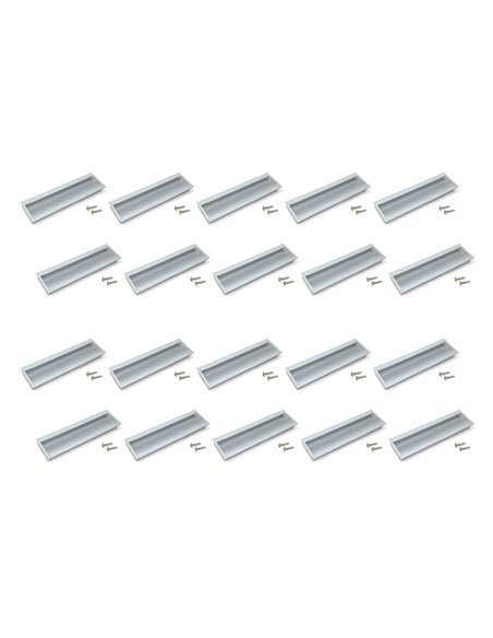 Emuca Furniture handle, 160 mm interaxis, Aluminium, Matte anodised, 20 pcs.