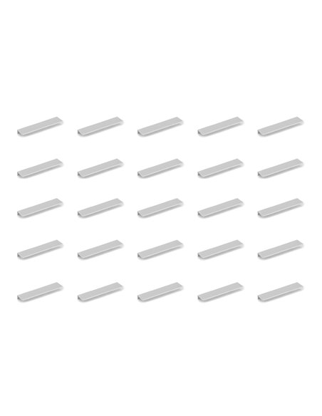 Emuca Furniture handle, 128 mm interaxis, Aluminium, Matte anodised, 25 pcs.