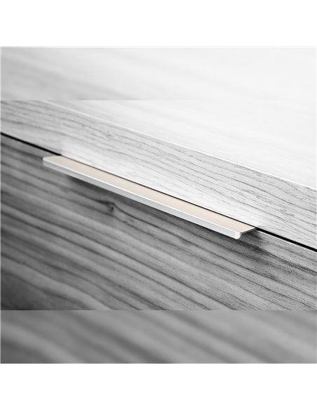 Emuca Furniture handle, 128 mm interaxis, Aluminium, Matte anodised, 25 pcs.