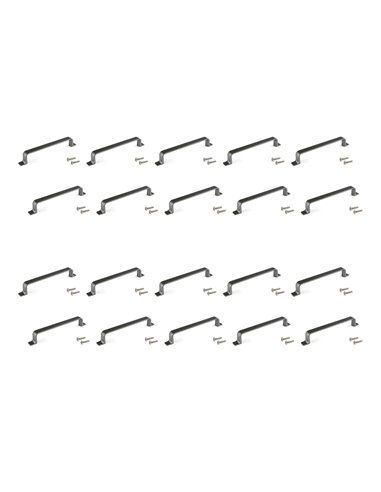 Emuca Furniture handle, 128 mm interaxis, Zamak, Titanium