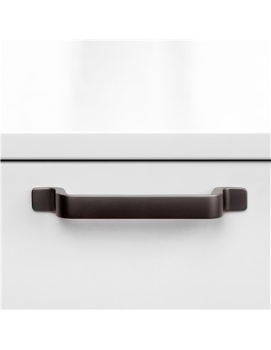 Emuca Furniture handle, 128 mm interaxis, Zamak, Titanium