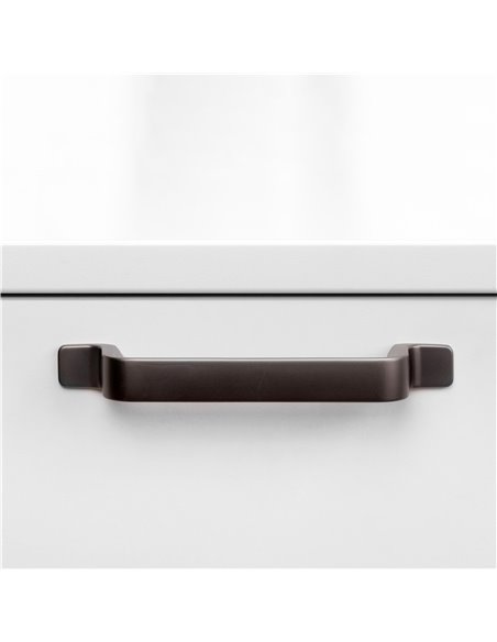 Emuca Furniture handle, 128 mm interaxis, Zamak, Titanium