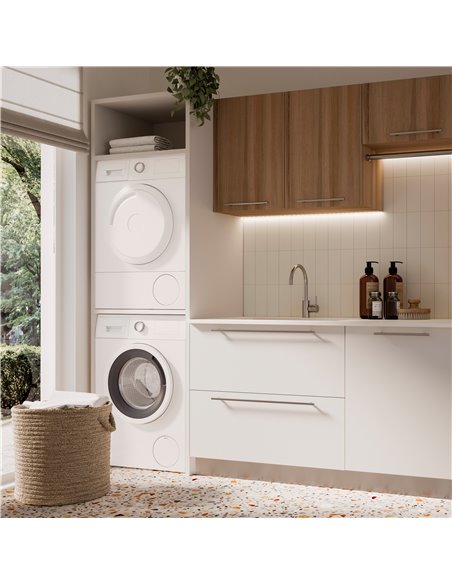 Emuca Lote de 10 tiradores para mueble Orlando, L178mm, intereje 128mm, Acero, Níquel satinado
