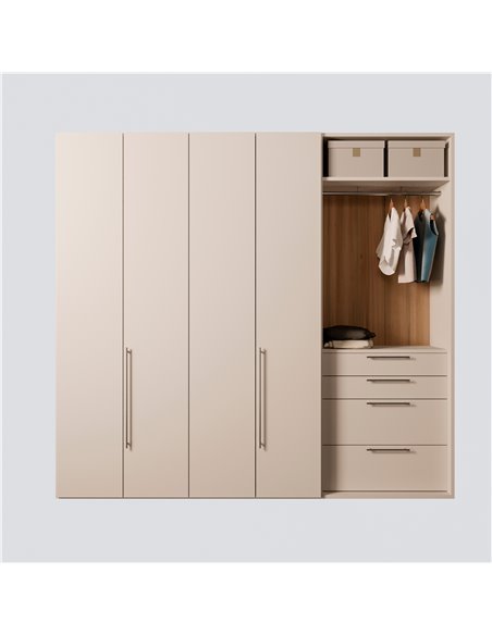 Emuca Lote de 10 tiradores para mueble Orlando, L178mm, intereje 128mm, Acero, Níquel satinado