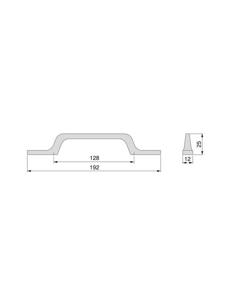 Emuca Lote de 5 tiradores para mueble Osaka, L192mm, intereje 128mm, Aluminio, Gris oscuro