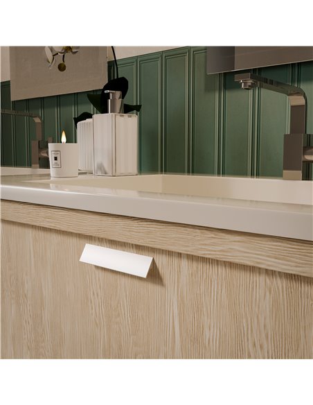Emuca Lote de 10 tiradores para mueble Palermo, L150mm, intereje 128mm, Aluminio, Anodizado mate