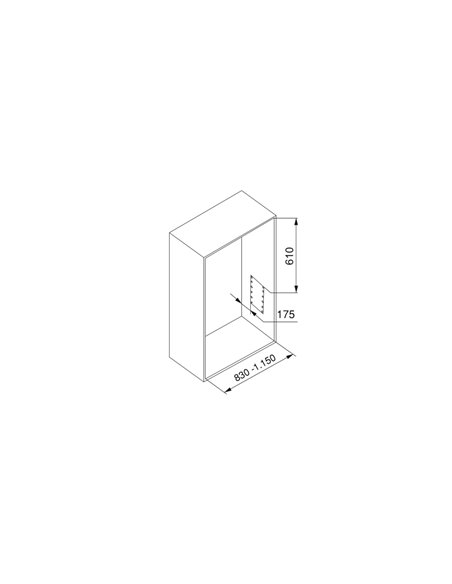 Emuca Lift pull down wardrobe rail, 830-1.150 mm adjustable, 12 kg maximum load, Steel, Chrome