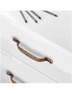 Emuca Furniture handle, 96 mm interaxis, Zamak, Bronze 2