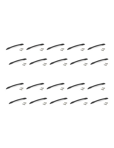 Emuca Lote de 20 tiradores para mueble Varna, L247mm, intereje 224mm, Zamak, Pintado negro