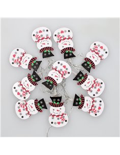 Bonecos de neve LED 1,35M luz quente
