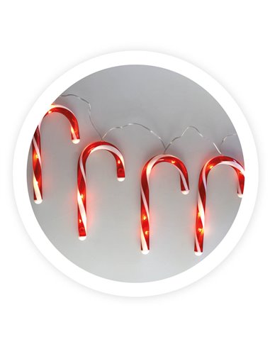 Bastones de caramelo LED 1,5M Luz cálida