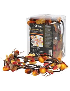 LED-Girlande aus Ahornblättern und Eicheln, 1,5 m, warmes Licht 2