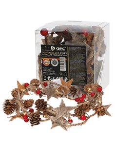 Guirlanda LED de estrelas, abacaxis e frutas vermelhas 1,8M Luz quente 2