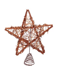 Rattan star LED 25cm Warm light 2