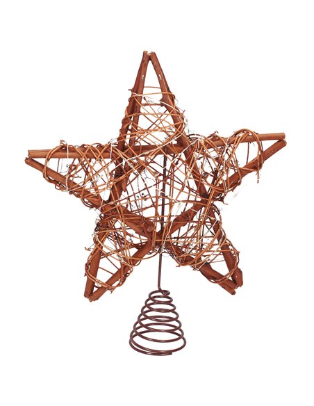 Rattan star LED 25cm Warm light