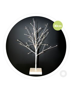 Árvore decorativa LED Cumia 30cm 2xAA Branco