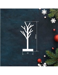 Árvore decorativa LED Cumia 30cm 2xAA Branco 2