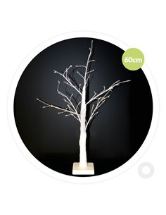Árbol decorativo LED Cumia 60cm 3xAA Blanco