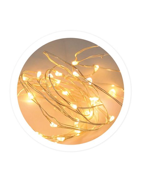 Ghirlanda di filo LED 9,9M 8 funzioni Luce calda