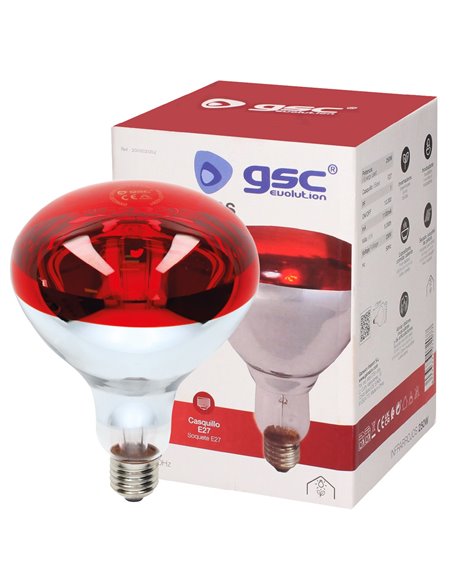 Infrarotlampe Ø125mm E27 Max. 150W