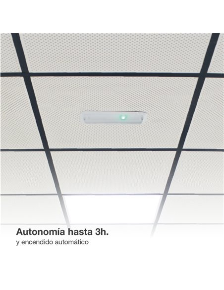 Luminaria LED de emergencia Gunza con autotest 3W