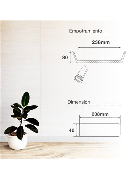 Luminaria LED de emergencia Gunza con autotest 3W