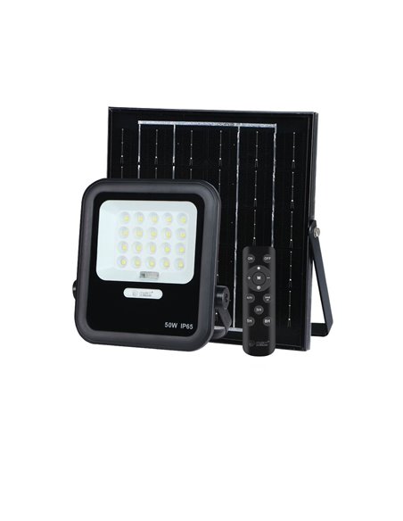 Miloha Projetor solar LED 3W 6500K IP65 Preto